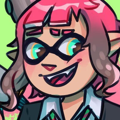 A portrait drawing of an inkling from the game Splatoon.